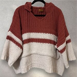POL Hooded Kangaroo Oversized Cropped Sweater Size Small